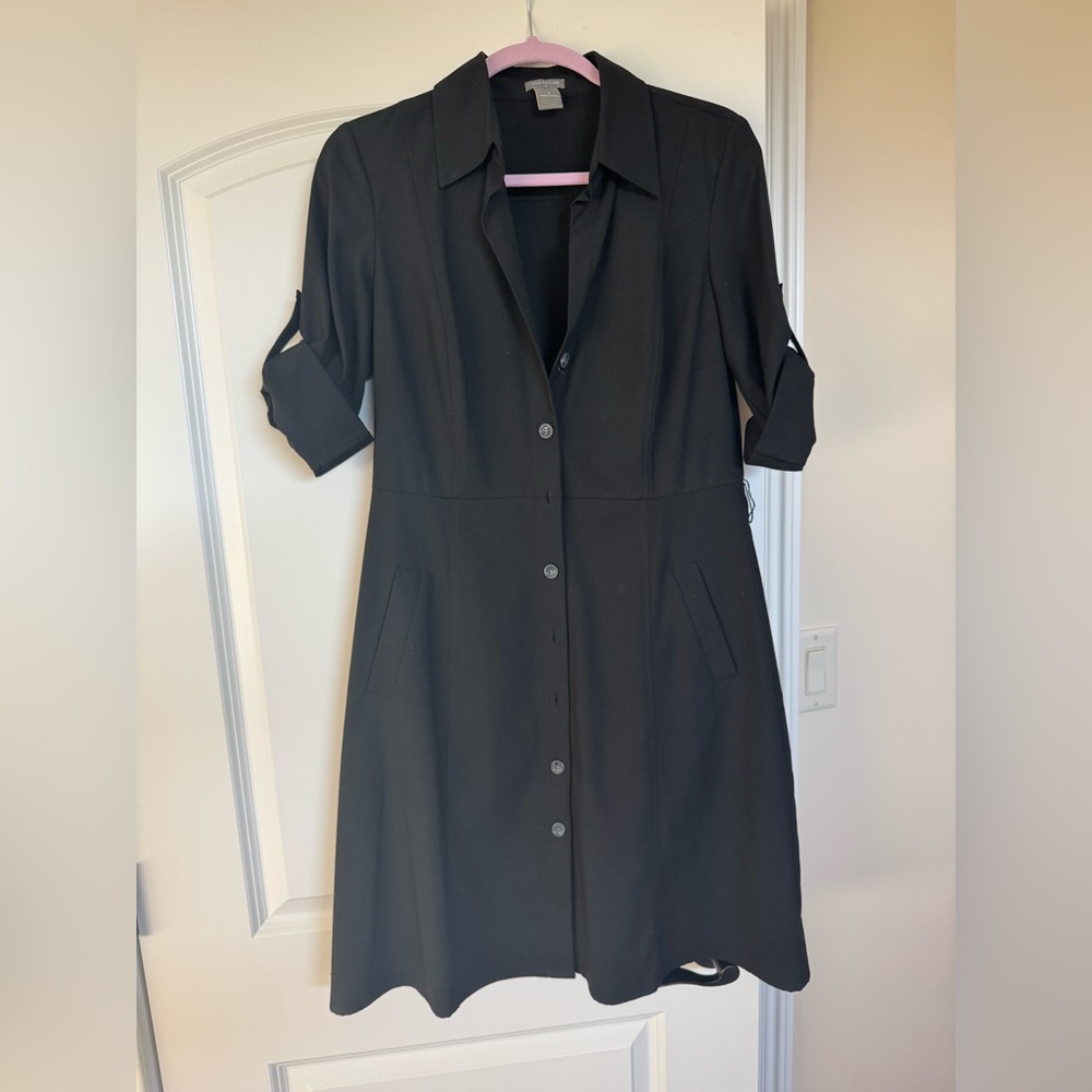 Ann Taylor Black Long Sleeve Dress
